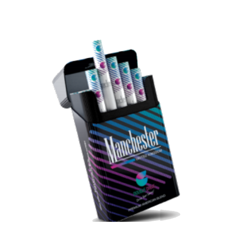Manchester Double Drive Blueberry Mint cigarette pack - Tavexio Australia